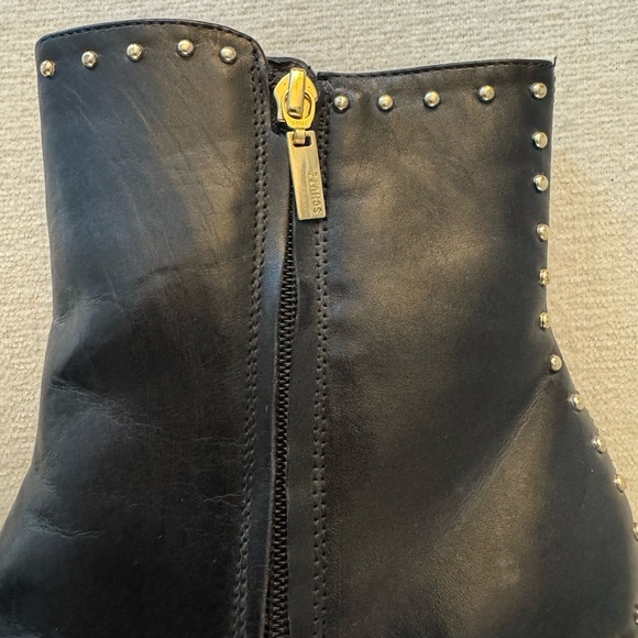 SCHUTZ Studded Black Leather Boots, Size 9.5 - Picture 8 of 15